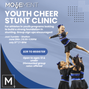 Youth Cheer Stunt Clinic - July 21st 7-8 PM | Shelton